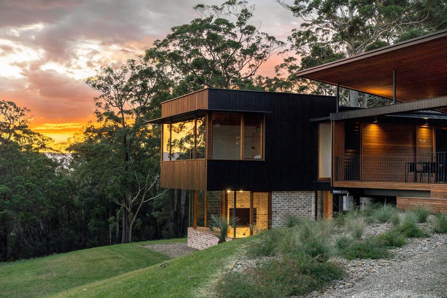 The house at sunset