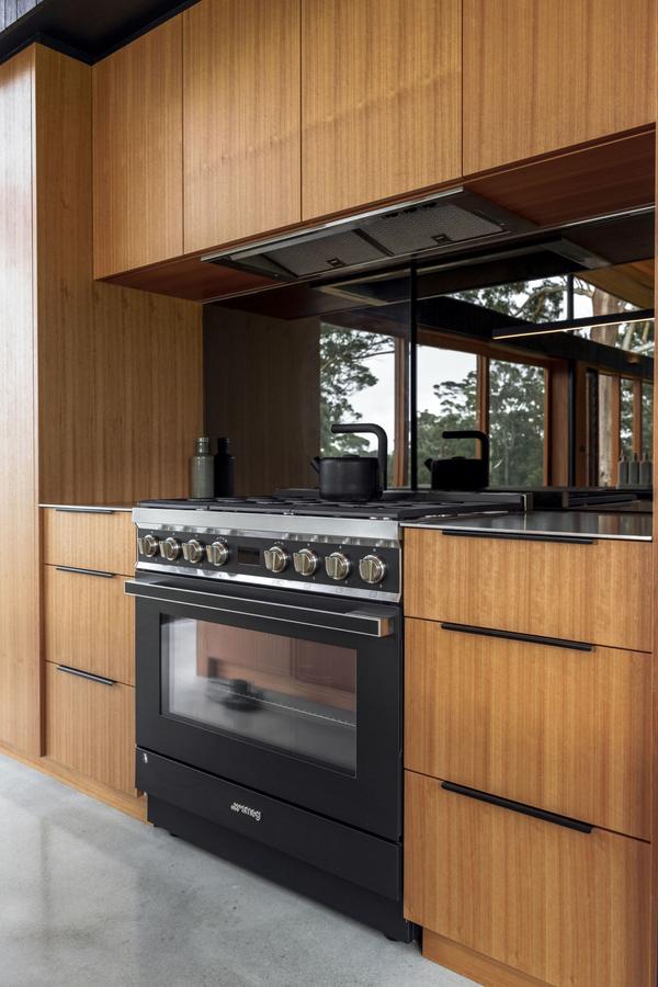 The kitchen range and timber joinery