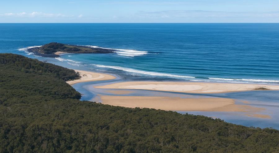 The coast near Bendalong, where the bush meets the sea